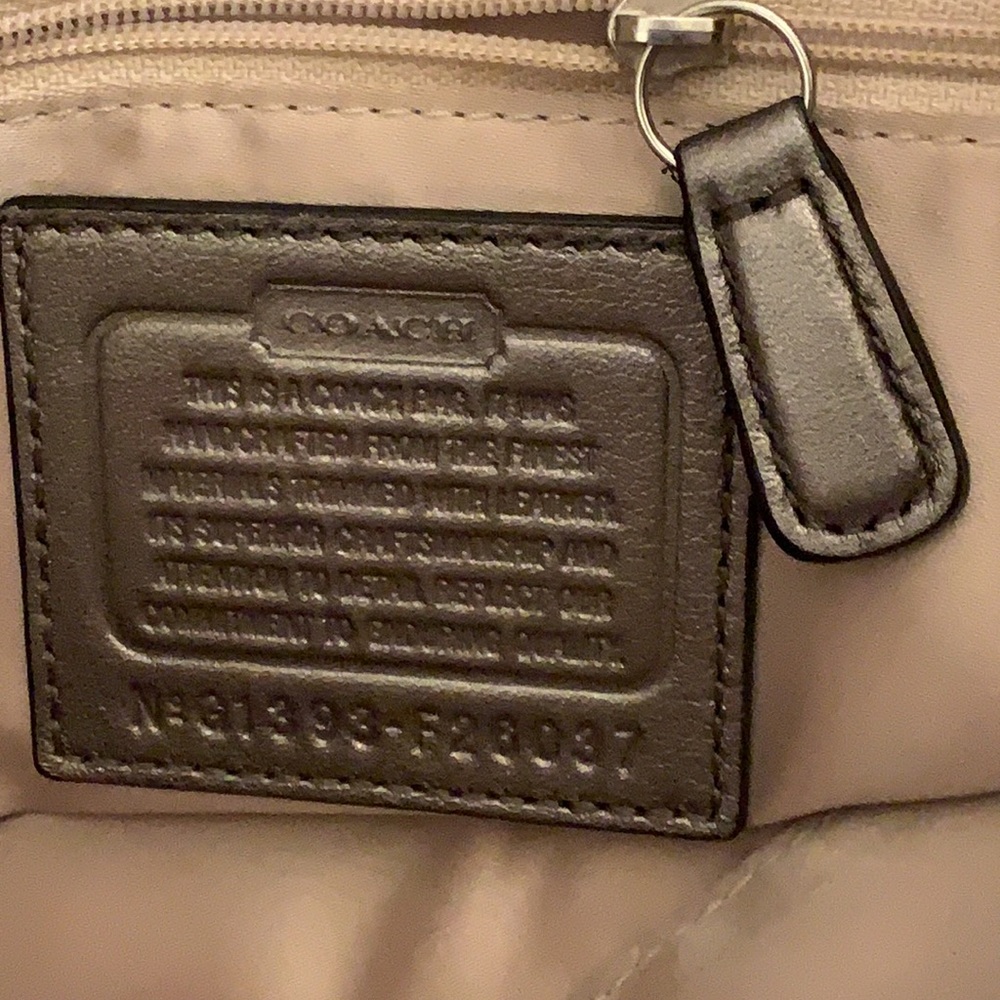 Coach Pewter Python Canvas Crossbody - Picture 3 of 15